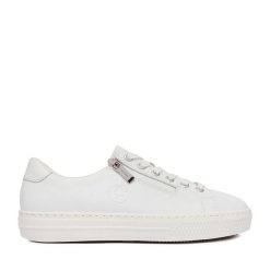 Tenisówki Rieker. Białe trampki i tenisówki damskie Rieker, bez wzorów, bez zapięcia. Za 359.99 zł.