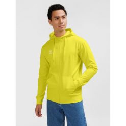 Bluza dresowa z kapturem Hummel Go 2.0. Żółte bluzy męskie Hummel, bez wzorów, z dresówki, sportowe, bez ramiączek, z kapturem. Za 254.50 zł.