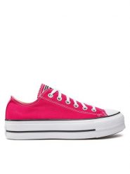Converse Trampki Chuck Taylor All Star Lift Platform Ox A11539C Różowy. Czerwone trampki i tenisówki damskie Converse, bez wzorów, z materiału, bez zapięcia. Za 249.99 zł.