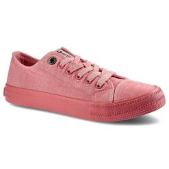 Czerwone Trampki Big Star Damskie Lekkie Obuwie. Czerwone trampki i tenisówki damskie BIG STAR, bez wzorów, z gumy, bez zapięcia. Za 99.99 zł.