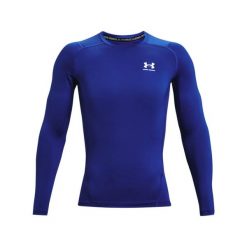 Koszulka męska Under Armour HG Armour Comp LS. Niebieskie bluzy męskie Under Armour, l, bez wzorów, sportowe, bez ramiączek, bez kaptura. Za 130.99 zł.