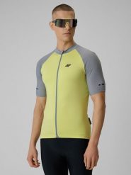 4F Koszulka kolarska męska - żółta XL. Żółte t-shirty męskie 4F, m, bez wzorów, bez kołnierzyka, bez ramiączek. Za 159.99 zł.