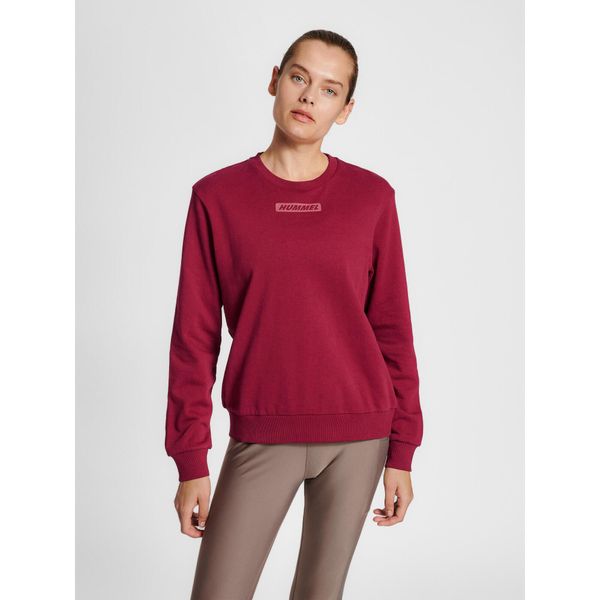 Bluza damska Hummel TE Element. Czerwone bluzy damskie Hummel, s, bez wzorów, z bawełny, eleganckie, bez ramiączek, bez kaptura. Za 150.50 zł.