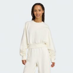 Bluza Soft Lux Loose. Białe bluzy damskie Adidas, s, bez wzorów, bez ramiączek, bez kaptura. Za 279.00 zł.