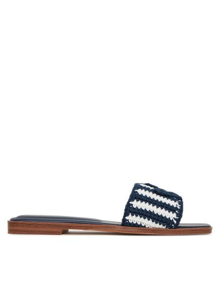 Aldo Klapki Sabbia 14016615 Granatowy. Niebieskie klapki damskie Aldo, bez wzorów, z materiału, bez obcasa, bez zapięcia. Za 219.99 zł.