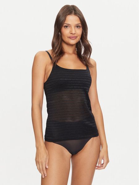 Emporio Armani Underwear Koszulka piżamowa 164881 3F204 00020 Czarny Slim Fit. Czarne koszule nocne damskie Emporio Armani Underwear, bez wzorów, z syntetyku, bez ramiączek. Za 199.99 zł.