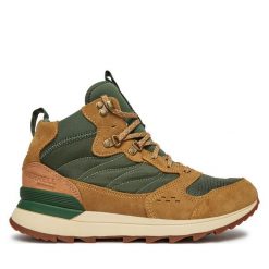 Trekkingi Merrell. Brązowe botki męskie Merrell, bez wzorów, sportowe, bez obcasa, bez zapięcia. Za 359.99 zł.