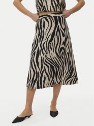 Vero Moda Spódnica midi Mymilo 10340419 Czarny Regular Fit. Czarne spódnice damskie Vero Moda, m, bez wzorów, z wiskozy, midi. Za 179.99 zł.