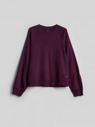 4F Bluza dresowa loose bez kaptura damska - fioletowa S. Fioletowe bluzy damskie 4F, l, bez wzorów, z bawełny, bez ramiączek, bez kaptura. Za 129.99 zł.