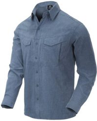Helikon-Tex Koszula DEFENDER Mk2 Gentleman® - Melange Blue. Niebieskie koszule męskie HELIKON-TEX, m, bez wzorów, bez kołnierzyka, bez ramiączek. Za 165.05 zł.