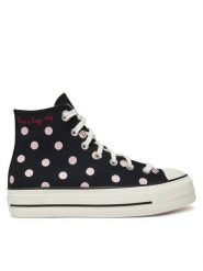 Converse Trampki Chuck Taylor All Star Lift Platform Polka Dots A10688C Czarny. Czarne trampki i tenisówki damskie Converse, bez wzorów, z materiału, bez zapięcia. Za 289.99 zł.
