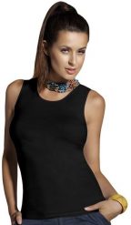 Babell Koszulka damska Alita czarna r. 3XL (BAB-ALITA-CZA-KBD-X3). Czarne bluzki damskie Babell, xl, bez wzorów, bez kołnierzyka, bez ramiączek. Za 32.49 zł.