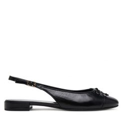 Sandały Tory Burch. Czarne sandały damskie Tory Burch, bez wzorów, bez obcasa, na płaskiej podeszwie, bez zapięcia. Za 1,049.00 zł.