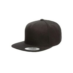 Czapka typu snapback Flexfit Premium. Czarne czapki damskie FLEXFIT, bez wzorów, z bawełny, klasyczne. Za 78.55 zł.