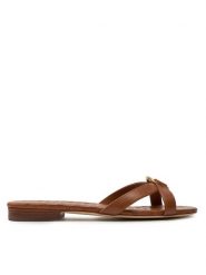 Lauren Ralph Lauren Klapki 802927945002 Brązowy. Brązowe klapki damskie Lauren Ralph Lauren, bez wzorów, ze skóry, bez obcasa, bez zapięcia. Za 619.99 zł.