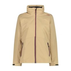 Damska kurtka wodoodporna CMP. Brązowe kurtki sportowe damskie CMP, bez wzorów, bez ramiączek, bez kaptura, trekkingowe. Za 497.55 zł.