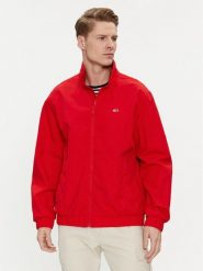 Tommy Jeans Kurtka bomber Essential DM0DM17982 Czerwony Regular Fit. Czerwone kurtki męskie Tommy Jeans, m, bez wzorów, z jeansu, bez kaptura. Za 449.99 zł.