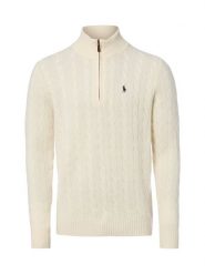 Polo Ralph Lauren Sweter z mieszanki wełny i kaszmiru Mężczyźni Kaszmir biały, S. Białe swetry męskie Polo Ralph Lauren, m, bez wzorów, z kaszmiru, bez kołnierzyka, bez ramiączek. Za 1,199.95 zł.