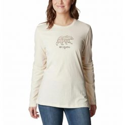 Koszulka z długiem rękawem Damska Columbia Hidden Haven LS Tee Longsleeve. Brązowe bluzki damskie Columbia, xs, bez wzorów, sportowe, bez kołnierzyka, bez ramiączek. Za 121.99 zł.