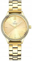 Zegarek Giewont Zegarek Damski Giewont Sapphire Złoty GW1140-B3. Niebieskie zegarki damskie Giewont, złote. Za 220.63 zł.