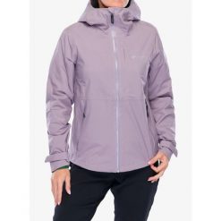 Kurtka przeciwdeszczowa damska Columbia OmniTech AmpliDry II Shell. Fioletowe kurtki sportowe damskie Columbia, bez wzorów, bez ramiączek, bez kaptura, trekkingowe. Za 557.99 zł.