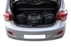 Torby Do Bagażnika Hyundai I10 2013-2020 4Szt Kjust. Czarne torby podróżne damskie KJUST, bez wzorów, z kauczuku. Za 920.00 zł.