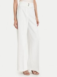 Maryley Spodnie materiałowe 26EB680/43VA Biały Regular Fit. Białe spodnie materiałowe damskie Maryley, bez wzorów, z materiału. Za 279.99 zł.