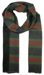 Szalik Miękki, Zielono-Szary w Czerwone Paski, Firmy V.Fraas -Cashmink- Elegancki, Męski. Czerwone szaliki męskie V. Fraas, bez wzorów, z materiału. Za 59.00 zł.