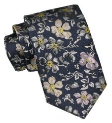 Krawat Męski, Klasyczny - ALTIES - Wzór Kwiatowy. Krawaty i muchy Alties, bez wzorów, z tkaniny, eleganckie. Za 49.00 zł.