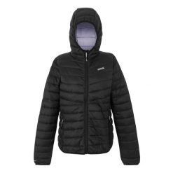 Damska kurtka z kapturem Regatta Hillpack IV. Czarne kurtki sportowe damskie Regatta, m, bez wzorów, z materiału, bez ramiączek, z kapturem, trekkingowe. Za 275.00 zł.