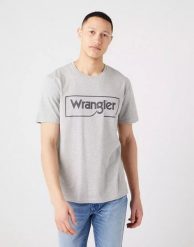 WRANGLER FRAME LOGO TEE MĘSKI T-SHIRT KOSZULKA NADRUK MID GREY W70JD3X37 112320767. Szare t-shirty męskie Wrangler, m, bez wzorów, z bawełny, bez kołnierzyka, bez ramiączek. Za 69.99 zł.