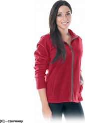 R.E.I.S. POLLADYDS - Bluza polarowa, damska zapinana na suwak - czerwony S. Czerwone bluzy damskie R.E.I.S., s, bez wzorów, z polaru, bez ramiączek, bez kaptura. Za 72.28 zł.