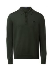 Fred Perry Sweter Mężczyźni Wełna zielony, S. Zielone swetry męskie Fred Perry, m, bez wzorów, z dzianiny, eleganckie, bez kołnierzyka, bez ramiączek. Za 649.95 zł.