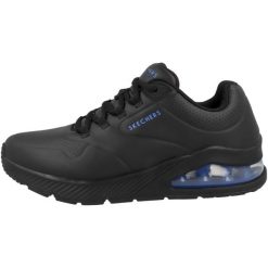Buty do chodzenia męskie, Skechers Uno 2. Czarne buty sportowe męskie Skechers, bez wzorów, z gumy, bez zapięcia, trekkingowe. Za 387.00 zł.