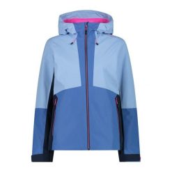 Kurtka damska turystyczna CMP 34Z6526. Niebieskie kurtki sportowe damskie CMP, l, bez wzorów, bez ramiączek, bez kaptura, trekkingowe. Za 543.50 zł.
