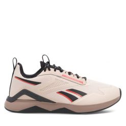 Buty na siłownię Reebok. Brązowe obuwie sportowe damskie Reebok, bez wzorów, bez zapięcia, na fitness i siłownię. Za 239.99 zł.