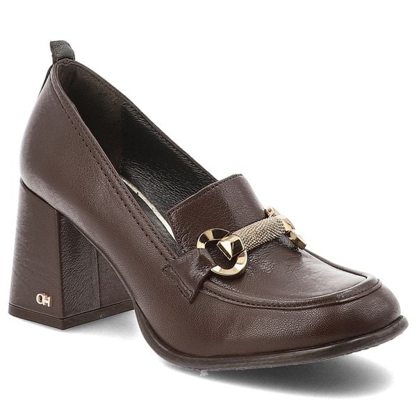 Brązowe Półbuty Chebello Eleganckie Obuwie Damskie. Brązowe czółenka damskie CheBello, bez wzorów, ze skóry, biznesowe, bez obcasa, na obcasie, bez zapięcia. Za 539.00 zł.