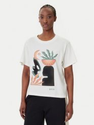 RVCA T-Shirt Collage EVJZT00163 Biały Easy Fit. Białe t-shirty damskie RVCA, xl, bez wzorów, z bawełny, bez kołnierzyka, bez ramiączek. Za 159.99 zł.