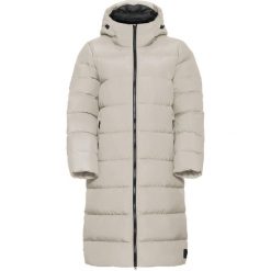 Płaszcz puchowy damski Jack Wolfskin Frozen Palace. Białe płaszcze damskie Jack Wolfskin, l, bez wzorów, z materiału, bez kołnierzyka, bez kaptura. Za 1,099.00 zł.