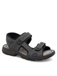 Rieker Sandały 26156-47 Szary. Szare sandały męskie Rieker, bez wzorów, z materiału, bez zapięcia. Za 259.99 zł.