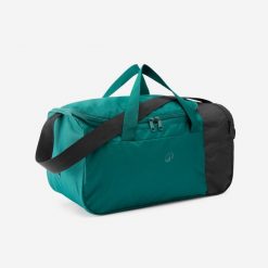 Torba sportowa Kipsta Essential 20 l. Czarne torby sportowe męskie Decathlon, bez wzorów, z materiału, na ramię, małe. Za 24.99 zł.