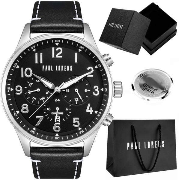 Zegarek męski Paul Lorens - BAYAS-PROF Z GRAWEREM. Zegarki męskie Paul Lorens, bez wzorów. Za 209.90 zł.