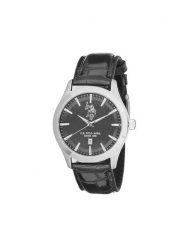 U.S. Polo Assn. Zegarek Yale USP7370BK Czarny. Czarne, analogowe zegarki męskie U.S. Polo Assn., bez wzorów, ze skóry. Za 529.99 zł.