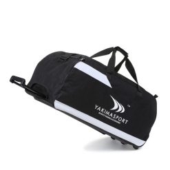 Torba sportowa na kółkach, na sprzęt zawodnika. Czarne torby sportowe męskie YAKIMASPORT, bez wzorów, z nylonu, duże. Za 299.00 zł.