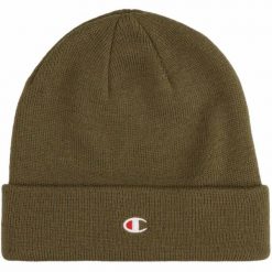 Czapka Champion Beanie Cap 806065. Zielone czapki damskie Champion, na jesień, bez wzorów, sportowe. Za 59.90 zł.
