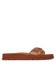 LAUREN RALPH LAUREN Klapki 802982883001 Brązowy. Brązowe klapki damskie Lauren Ralph Lauren, bez wzorów, ze skóry, bez obcasa, bez zapięcia. Za 629.99 zł.