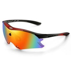 Okulary przeciwsłoneczne UV400 AntiUV Wiatroszczelne. Czerwone okulary przeciwsłoneczne damskie WEST BIKING. Za 80.48 zł.