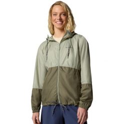 Kurtka sportowa damska Flash Forward II Windbreaker Jacket. Zielone kurtki sportowe damskie Columbia, na wiosnę, l, bez wzorów, z materiału, bez ramiączek, z kapturem, trekkingowe. Za 159.99 zł.
