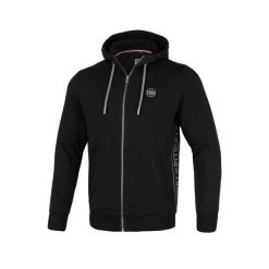 Bluza męska Pitbull rozpinana z kapturem French Terry Lotus. Czarne bluzy męskie PITBULL, m, bez wzorów, z kapturem, na fitness i siłownię. Za 219.99 zł.