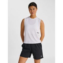 Damski tank top Hummel Pulse. Białe topy damskie Hummel, bez wzorów, sportowe, bez kołnierzyka, bez ramiączek. Za 85.20 zł.
